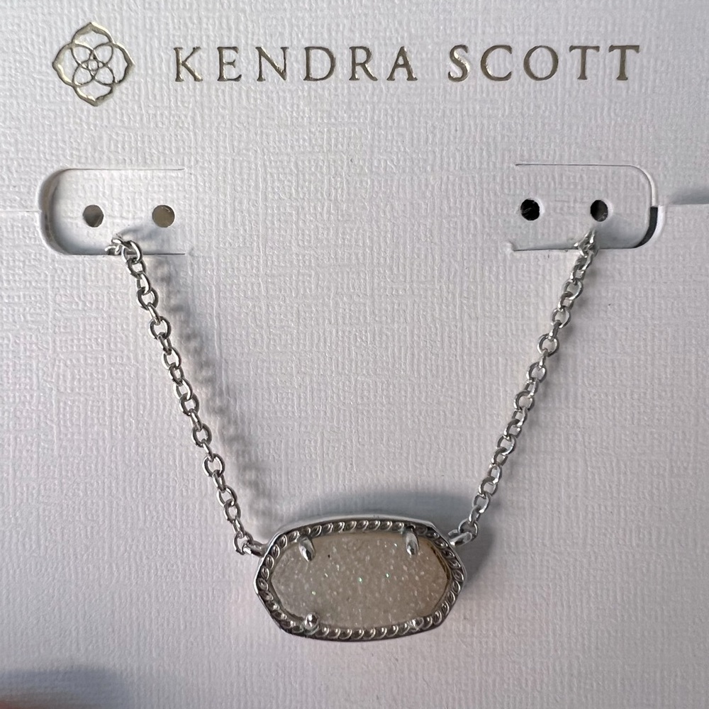 NWT Kendra Scott Elisa silver necklace